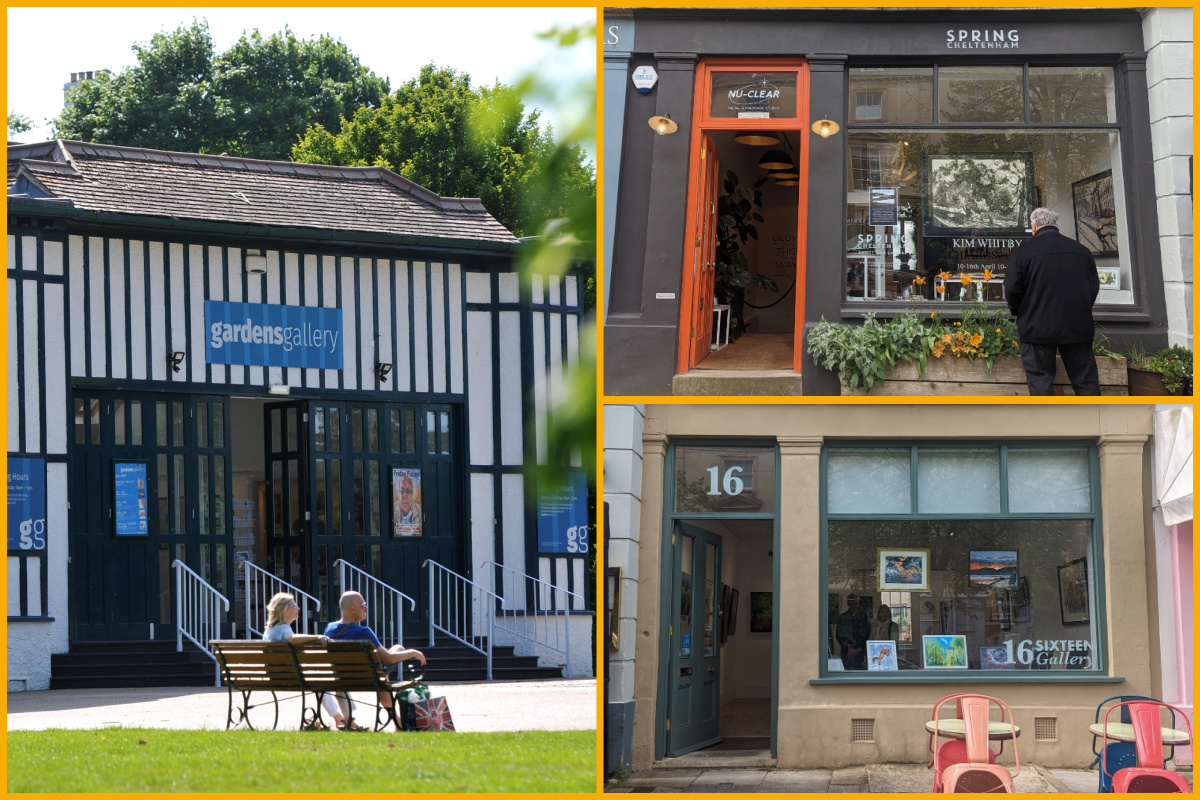 Collage of The Gardens Gallery, Spring Cheltenham Gallery and Sixteen Gallery